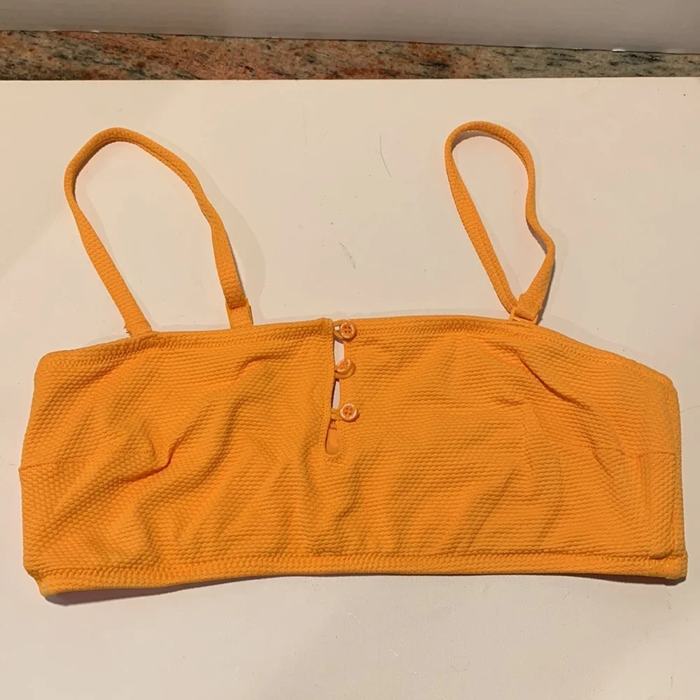 Pique Bandeau bikini top